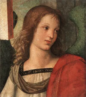 Angel, Fragment of the Baronci Altarpiece by Raphael - Hand-Painted Oil Painting Reproduction