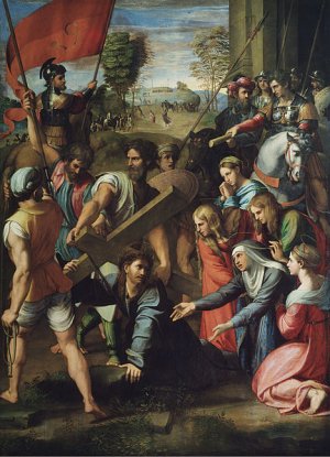 Main Product Photo of Christ Falling on the Way to Calvary Painting by Raphael