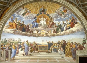 Disputation of Holy Sacrament by Raphael Oil Painting Reproduction