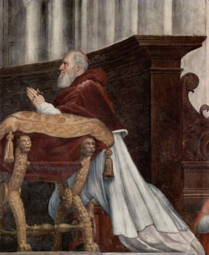 Main Product Photo of Julius in The Mass at Bolsena Painting by Raphael