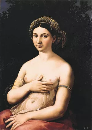 La Fornarina also known as Portrait of a Young Woman by Oil Painting Reproduction