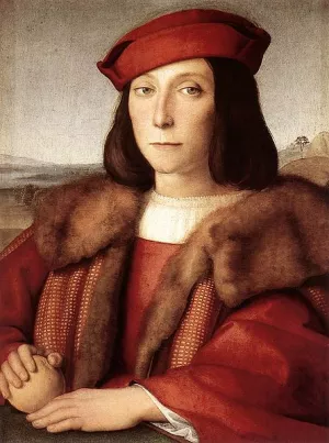 Portrait of Young Man with Apple by Raphael Oil Painting Reproduction