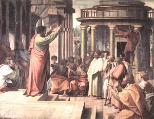 St Paul Preaching in Athens by Raphael Oil Painting Reproduction