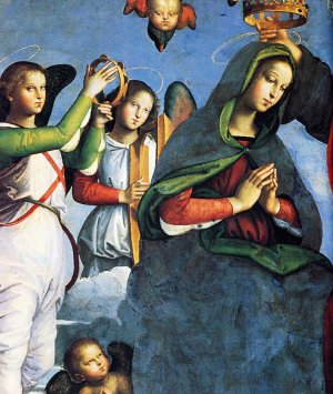 The Crowning of the Virgin Detail by Raphael Oil Painting Reproduction
