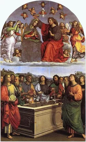 The Crowning of the Virgin by Raphael - Hand-Painted Oil Painting Reproduction