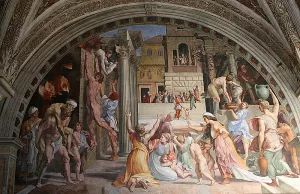The Fire in the Borgo by Raphael Oil Painting Reproduction