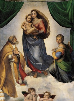 Main Product Photo of The Sistine Madonna Painting by Raphael
