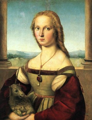 The Woman with the Unicorn by Oil Painting Reproduction