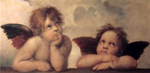 Main Product Photo of Two Cherubs Painting by Raphael