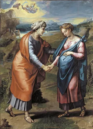 Visitation by Raphael - Hand-Painted Oil Painting Reproduction